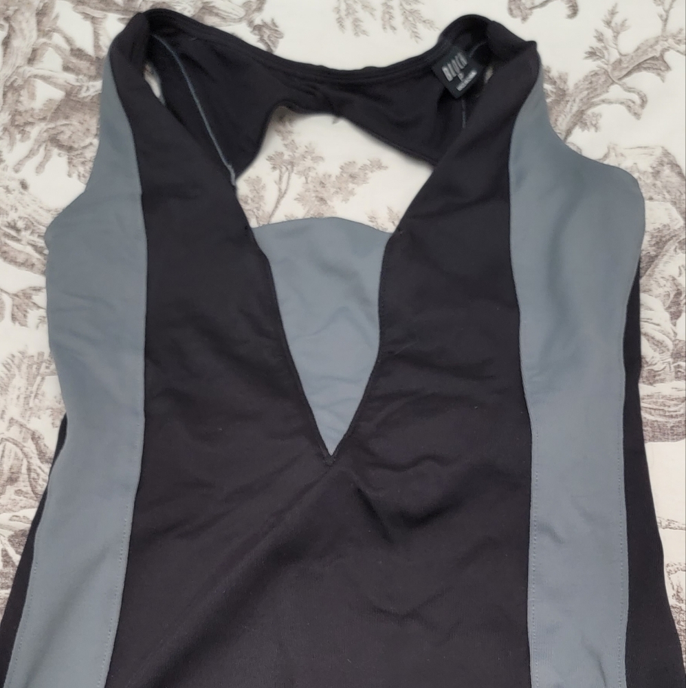 Bloch Black and Gray Women's dance leotard
